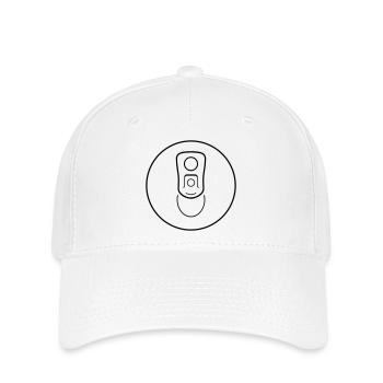 Boîte d’en haut avec grand rabat de boîte - Casquette Flexfit - blanc - Devant