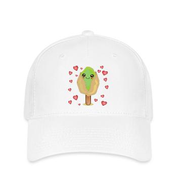 GLACE À LA PISTACHE - Casquette Flexfit - blanc - Devant