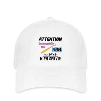 Je possède un crochet 9mm et je sais m'en servir. - Casquette Flexfit - blanc - Devant