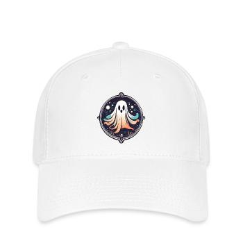 Fantôme / Fantôme / Halloween / Drap / Boo / Spooky - Casquette Flexfit - blanc - Devant