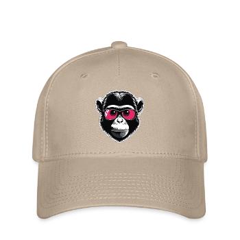 Monkey / Animal / Zoo / Chimpanzee / Wild / Comic - Flexfit Cap - khaki - Front