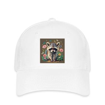 Fuchs mit Blumen - Flexfit Cap - Weiß - Vorne
