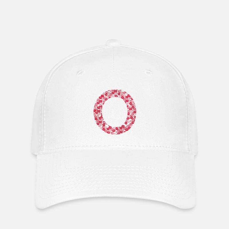 Letter O - Initial Gift - Flexfit Cap - white