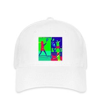Tennis players on court - Flexfit Cap - white - Front