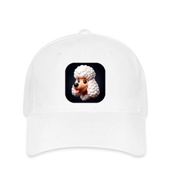 Chien caniche comique - Casquette Flexfit - blanc - Devant