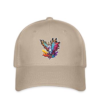 Phénix / Oiseau / Animal / Créature mythique / Feu - Casquette Flexfit - kaki - Devant