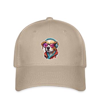Dog / Animal / Pet / Paw / Furry Nose / Wauwau - Flexfit Cap - khaki - Front