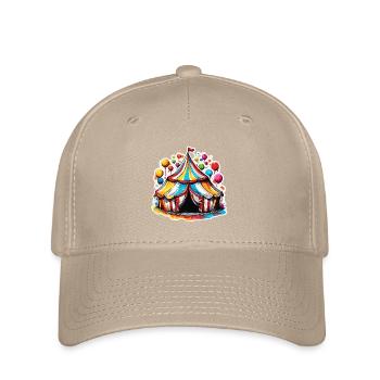 Zirkuszelt / Manege / Unterhaltung / Artisten - Flexfit Cap - Khaki - Vorne