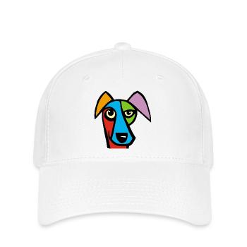 Lustiger Hund - Flexfit Cap - Weiß - Vorne