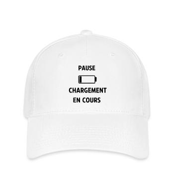 Pause chargement en cours - Casquette Flexfit - blanc - Devant