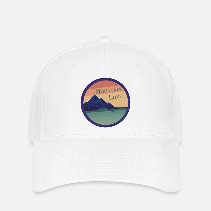 Mountain Love - Flexfit Cap - Weiß