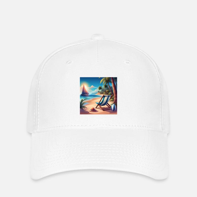 Seaside holidays, summer holidays - Flexfit Cap - white