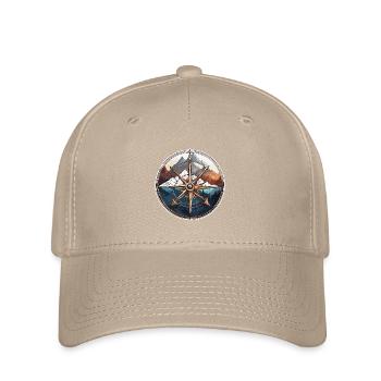 Kompass / Himmelsrichtung / Reisen / Survival - Flexfit Cap - Khaki - Vorne