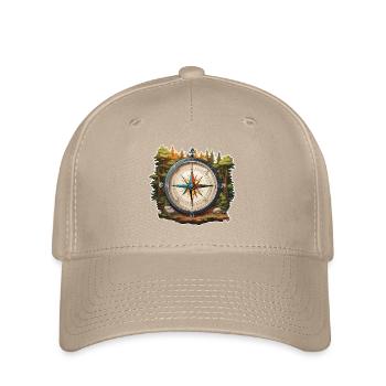 Kompass / Himmelsrichtung / Reisen / Survival - Flexfit Cap - Khaki - Vorne