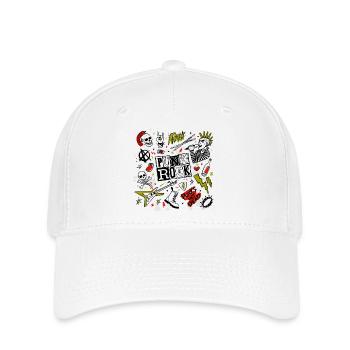 Graffiti Inspiration mit Puls und Herzen - Flexfit Cap - Weiß - Vorne