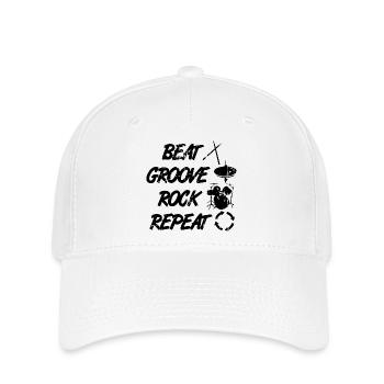 Schlagzeugtechniken - Flexfit Cap - Weiß - Vorne