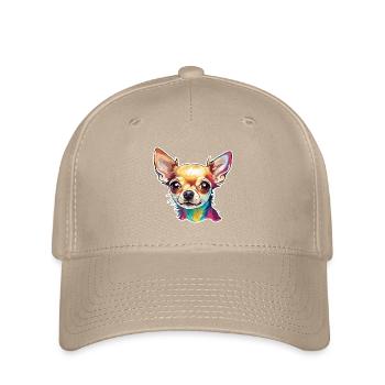 Chihuahua / petit chien / animal / minuscule / race - Casquette Flexfit - kaki - Devant