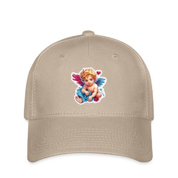 Amor / Liebe / Pfeil / Herz / Valentinstag - Flexfit Cap - Khaki - Vorne
