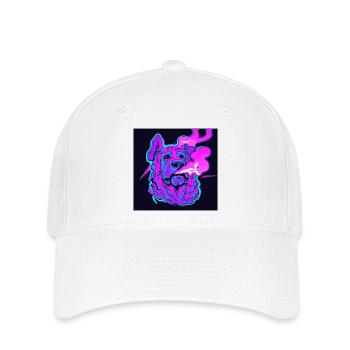 Chien fumeur trippant. - Casquette Flexfit - blanc - Devant