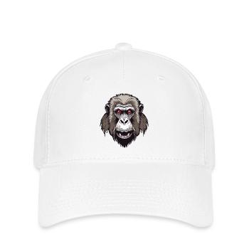 Monkey / Animal / Zoo / Babian / Wild / Comic - Flexfit Cap - white - Front