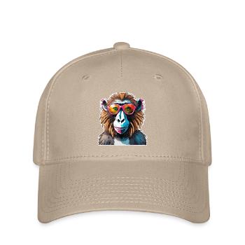 Monkey / Animal / Zoo / Babian / Wild / Comic - Flexfit Cap - khaki - Front