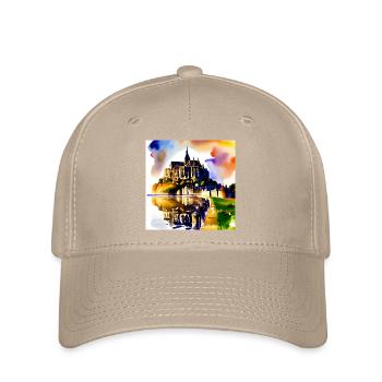 Mont Saint Michel, France - Casquette Flexfit - kaki - Devant