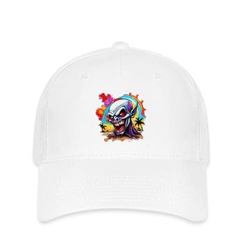 Vampir / Dracula / Blutsauger / Halloween / Mythos - Flexfit Cap - Weiß - Vorne