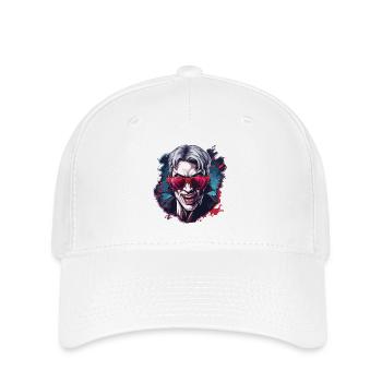 Vampir / Dracula / Blutsauger / Halloween / Mythos - Flexfit Cap - Weiß - Vorne