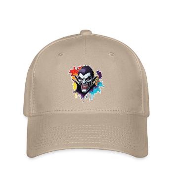 Vampir / Dracula / Blutsauger / Halloween / Mythos - Flexfit Cap - Khaki - Vorne