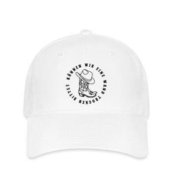 Linedance Können wir eine Wand trocken bitte - Flexfit Cap - Weiß - Vorne