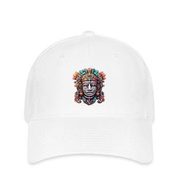 Maya / Haute Culture / Pérou / Calendrier Maya / Motif - Casquette Flexfit - blanc - Devant