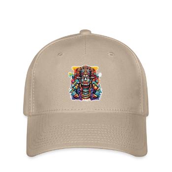 Maya / Haute Culture / Pérou / Calendrier Maya / Motif - Casquette Flexfit - kaki - Devant