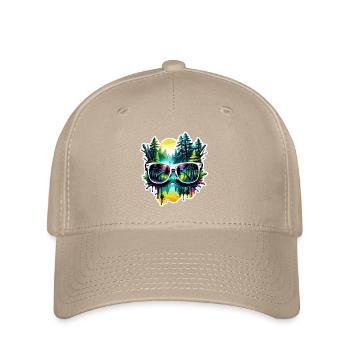 Sonnenbrille / Reflektion / Wald / Spiegelung - Flexfit Cap - Khaki - Vorne