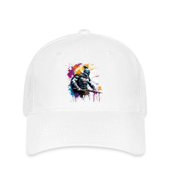 Spartiate / Guerrier / Combattant / Ancien / Sparte - Casquette Flexfit - blanc - Devant