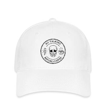 no talking coffee - Flexfit Cap - white - Front