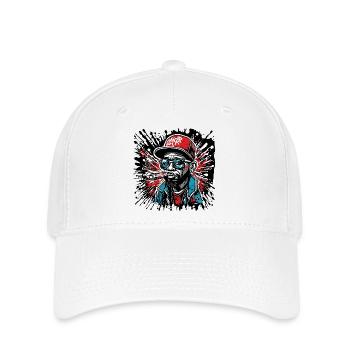 Rapper / Hip Hop / Song / Cool / Rhymes / Beat - Flexfit Cap - white - Front