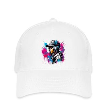 Rapper / Hip Hop / Song / Cool / Rhymes / Beat - Flexfit Cap - white - Front