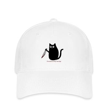 Sensitive and Savage - Flexfit Cap - Weiß - Vorne