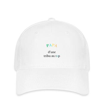 Papa d'une tribu au top - Casquette Flexfit - blanc - Devant