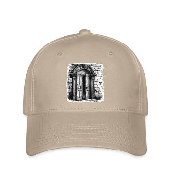 Tür / Eingang / Schloss / Tor / Haustür / Design - Flexfit Cap - Khaki - Vorne