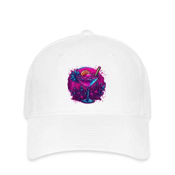 Cocktail / Bar / Mixage / Boisson / Exotique / Club - Casquette Flexfit - blanc - Devant