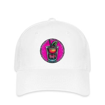 Cocktail / Bar / Mixage / Boisson / Exotique / Club - Casquette Flexfit - blanc - Devant