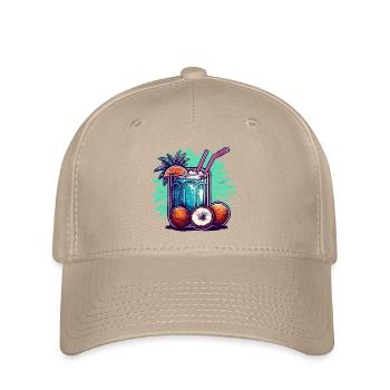 Cocktail / Bar / Mixage / Boisson / Exotique / Club - Casquette Flexfit - kaki - Devant