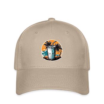 Cocktail / Bar / Mixage / Boisson / Exotique / Club - Casquette Flexfit - kaki - Devant