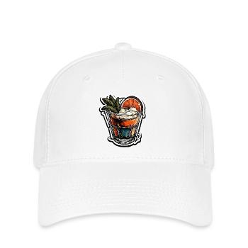Cocktail / Bar / Mixage / Boisson / Exotique / Club - Casquette Flexfit - blanc - Devant