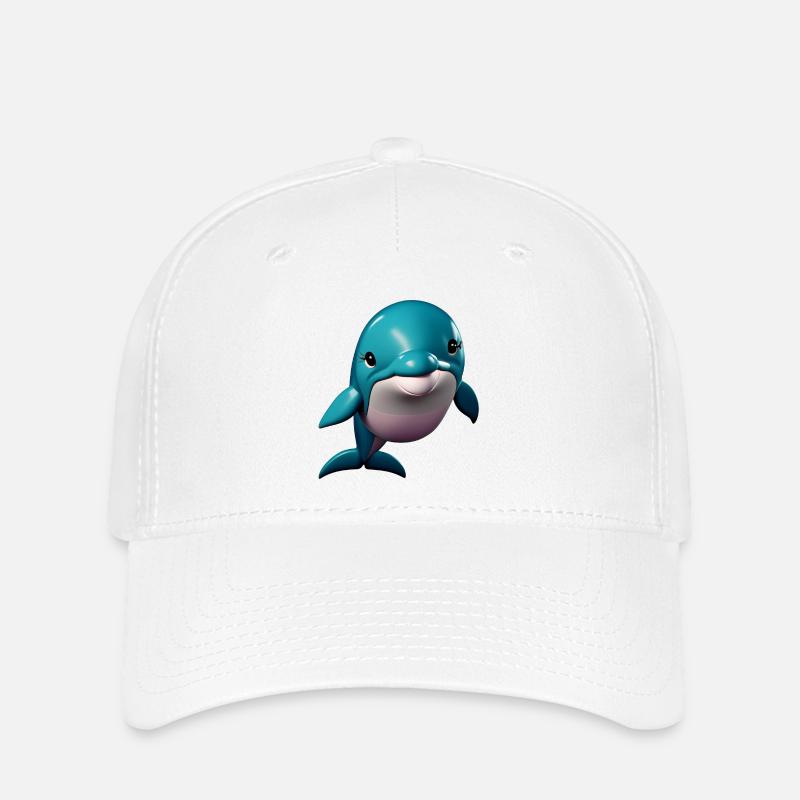 Dolphin Girl - Flexfit Cap - white