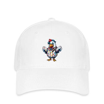 Clown Animal / Circus / Funny / Colorful / Show / Rooster - Flexfit Cap - white - Front