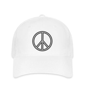 Peace Zeichen - Flexfit Cap - Weiß - Vorne