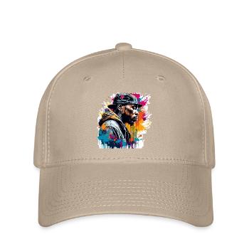 Rapper / Hip Hop / Song / Cool / Rhymes / Beat - Flexfit Cap - khaki - Front