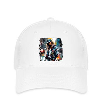 Rapper / Hip Hop / Song / Cool / Rhymes / Beat - Flexfit Cap - white - Front